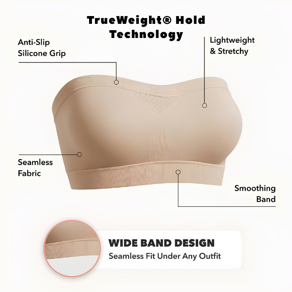 TrueWeight® Hold Technology Seamless Bandeau Bra